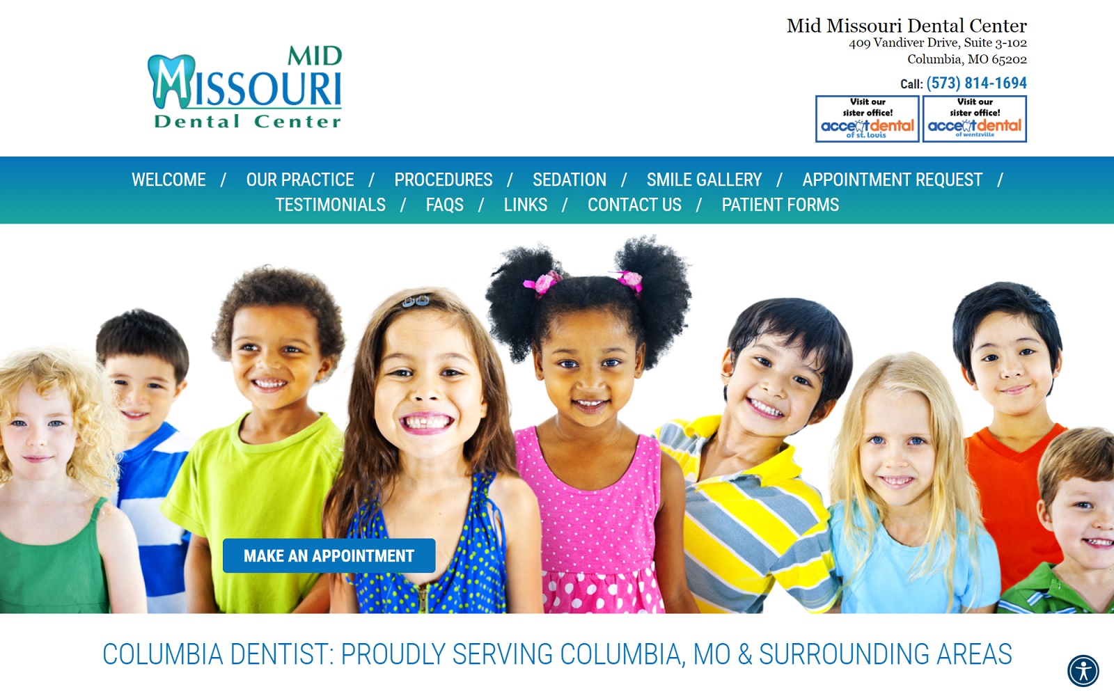 midmissouridentalcenter.com screenshot