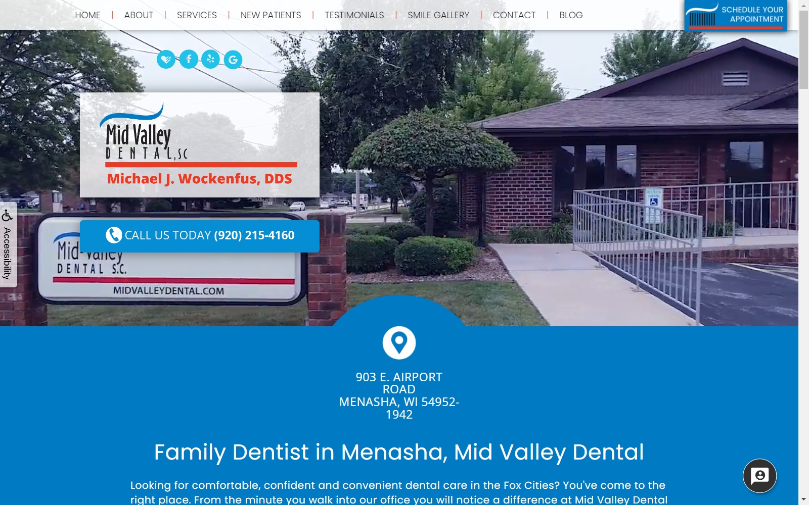 midvalleydental.com screenshot