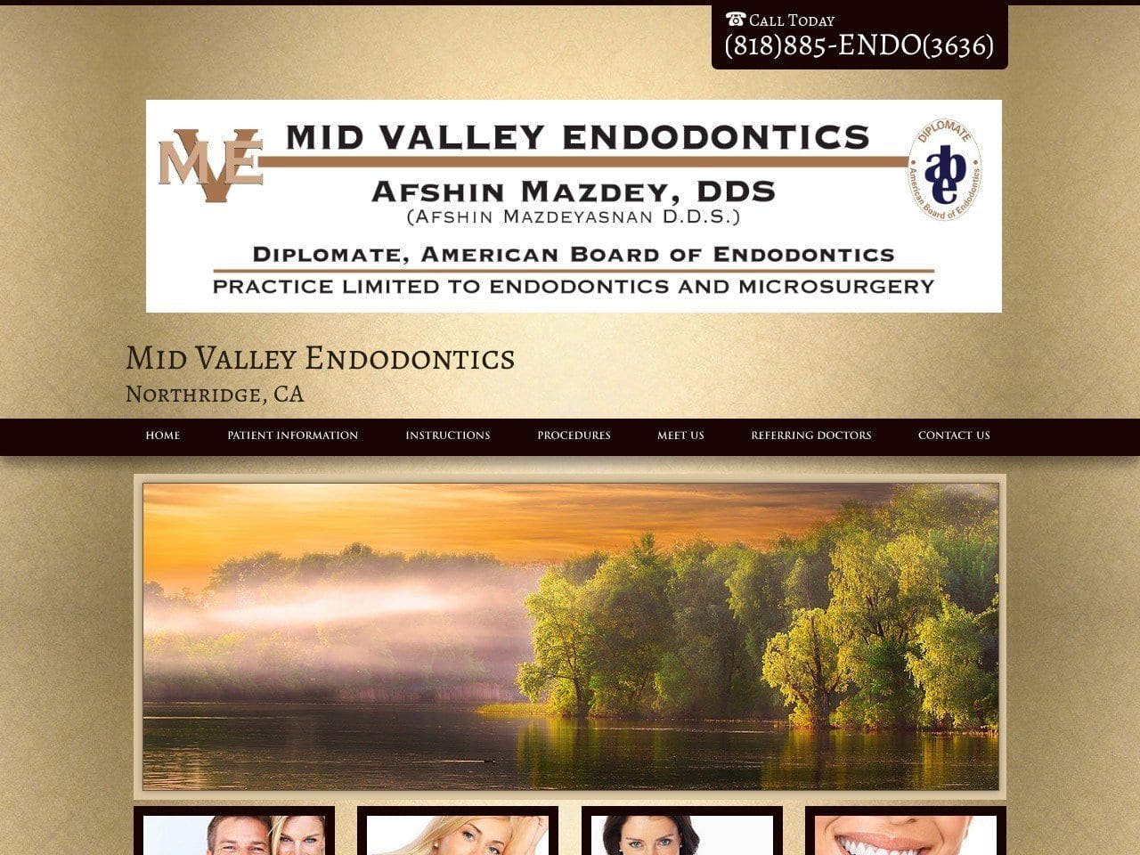 Mid Valley Endodontics Website Screenshot from midvalleyendo.com