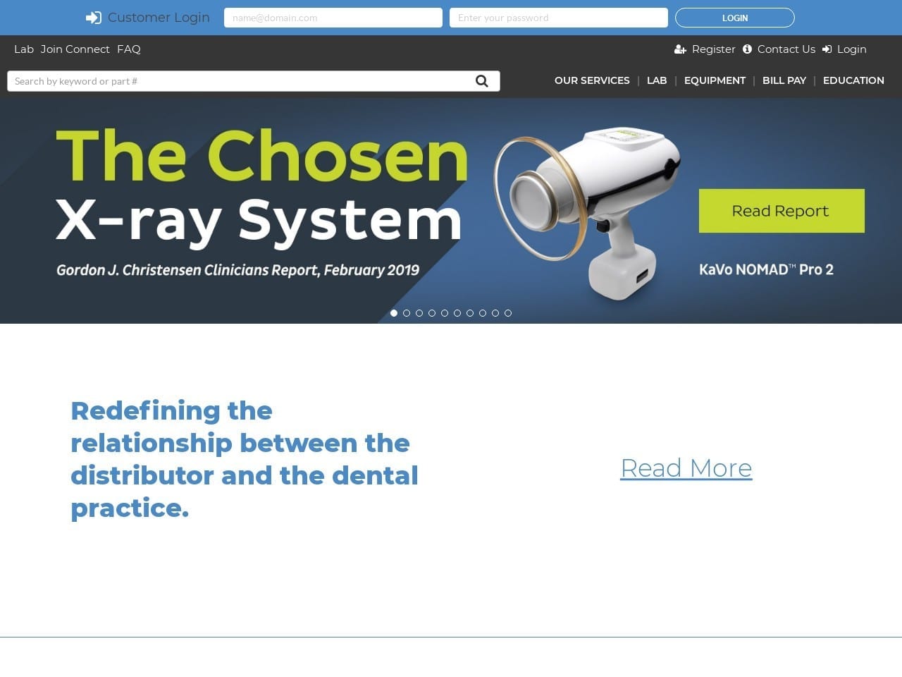 Midway Dental Supply Website Screenshot from midwaydental.com