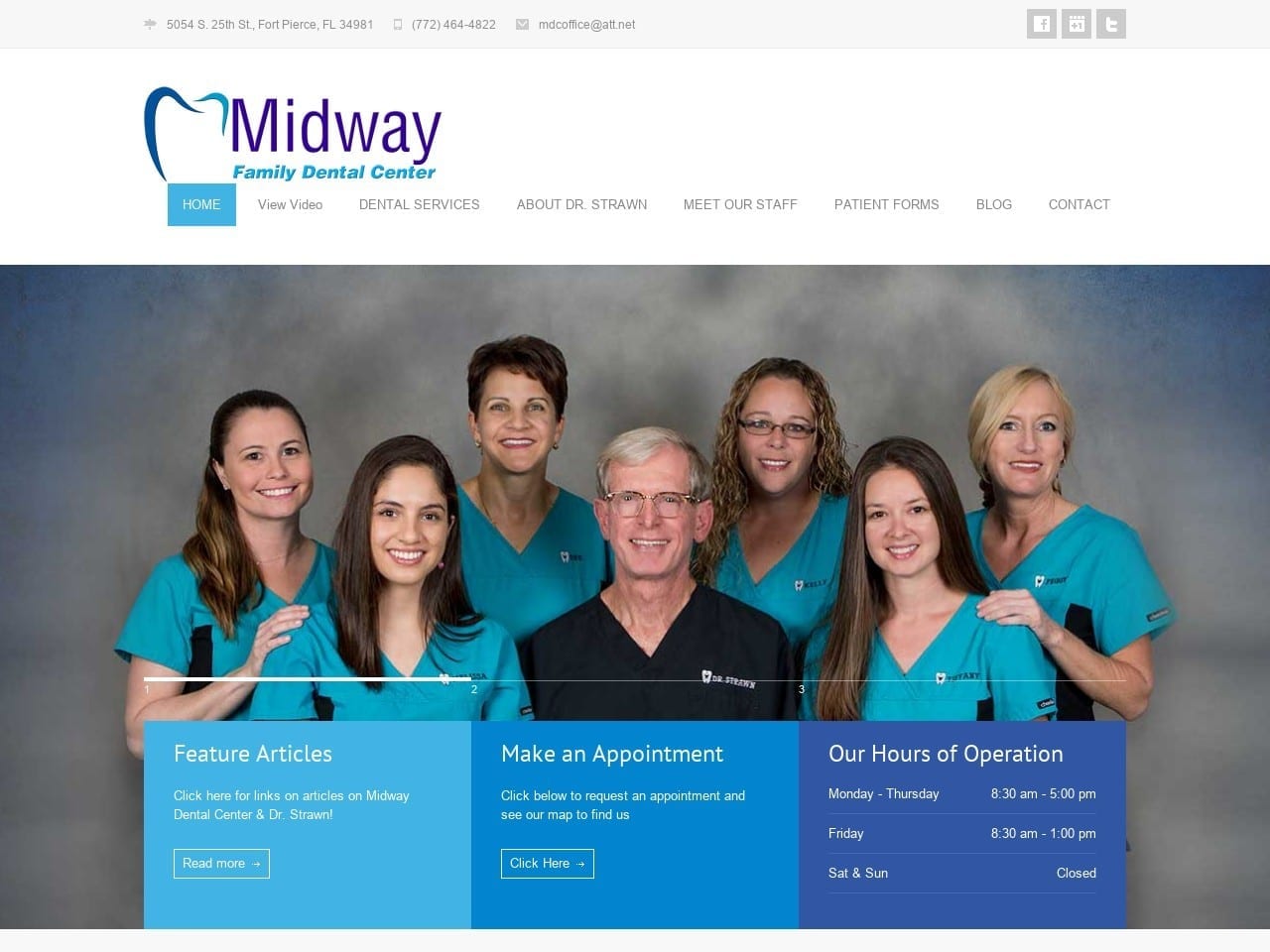 Dr. James L. Strawn DDS Website Screenshot from midwaydentalcenter.com