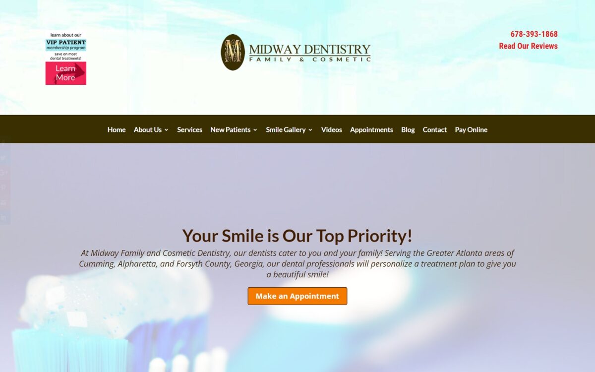 midwayfamilydentistry.com screenshot