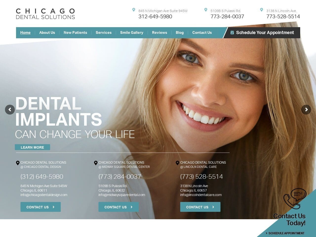 Midway Square Dental Center Website Screenshot from midwaysquaredental.com