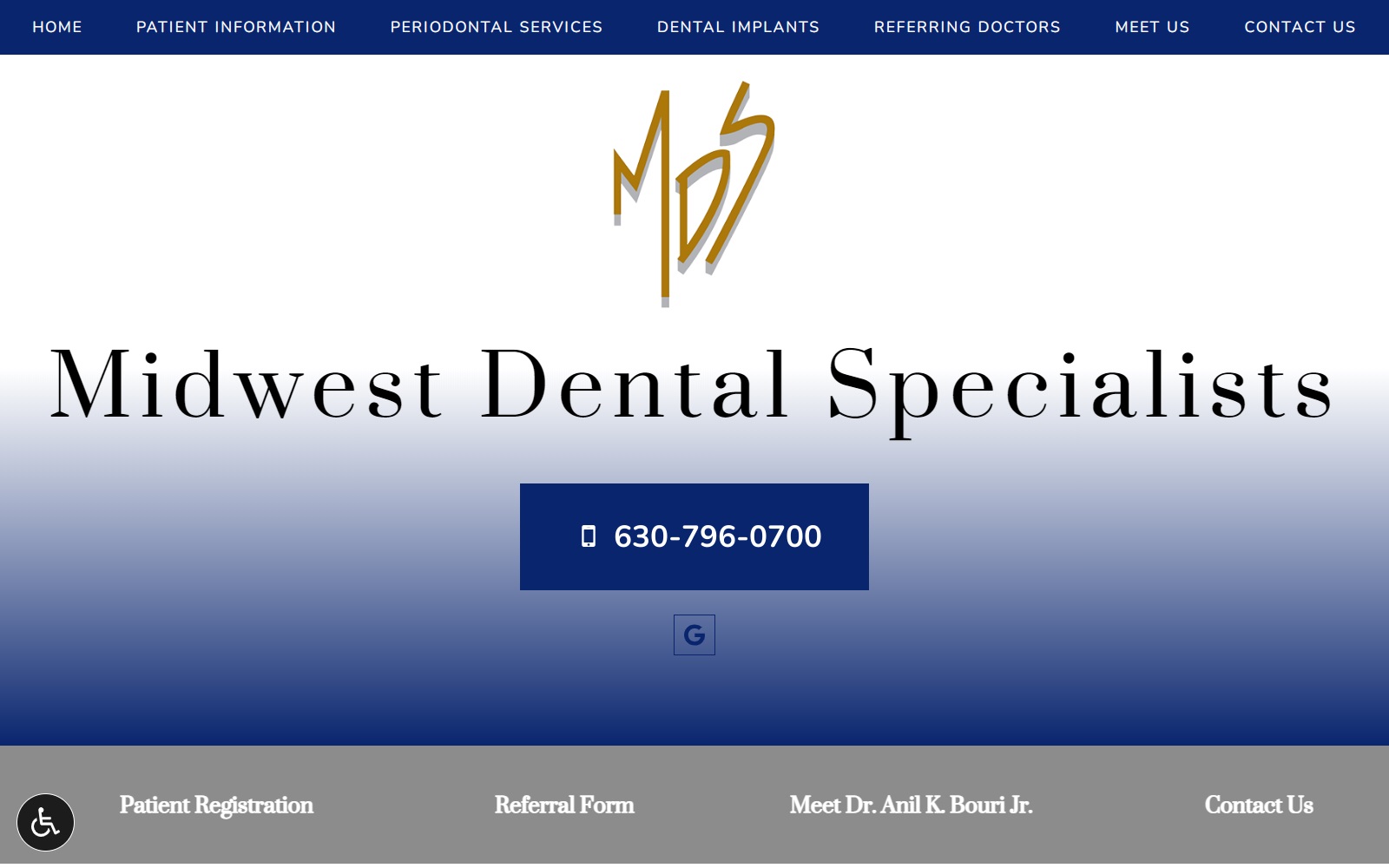 midwestdentalspecialists.com screenshot