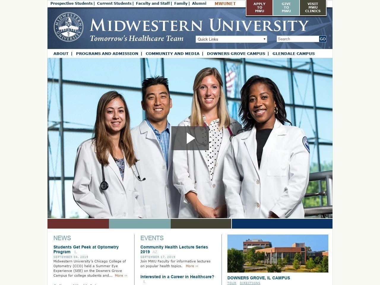 Midwestern University Pa Program Website Screenshot from midwestern.edu