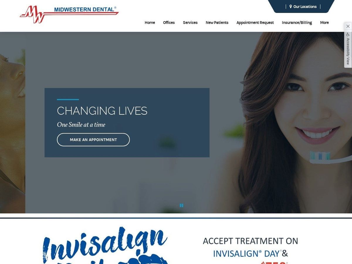 Midwestern Dental Center Kuet Kathleen DDS Website Screenshot from midwesterndental.com