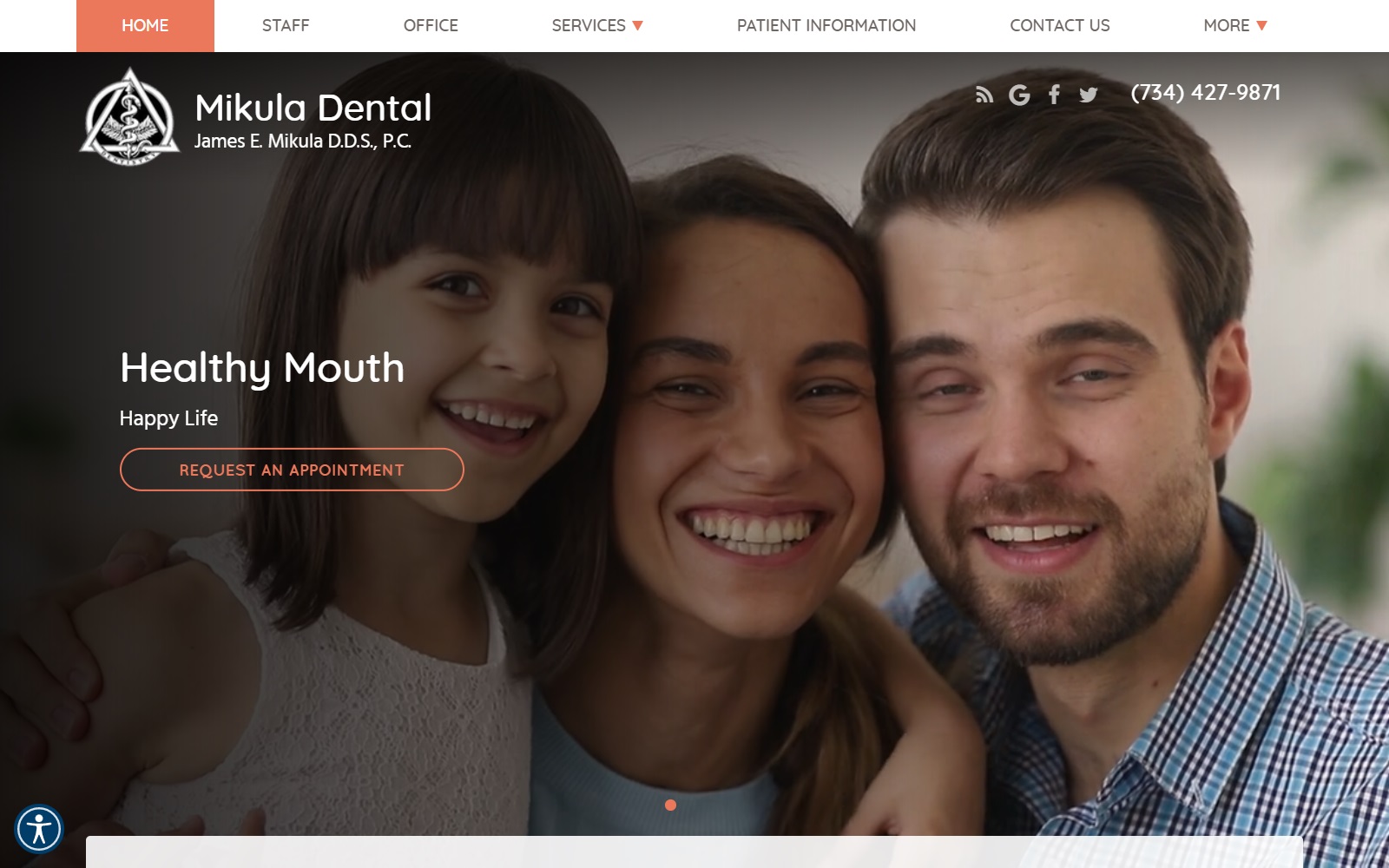 mikuladental.com screenshot