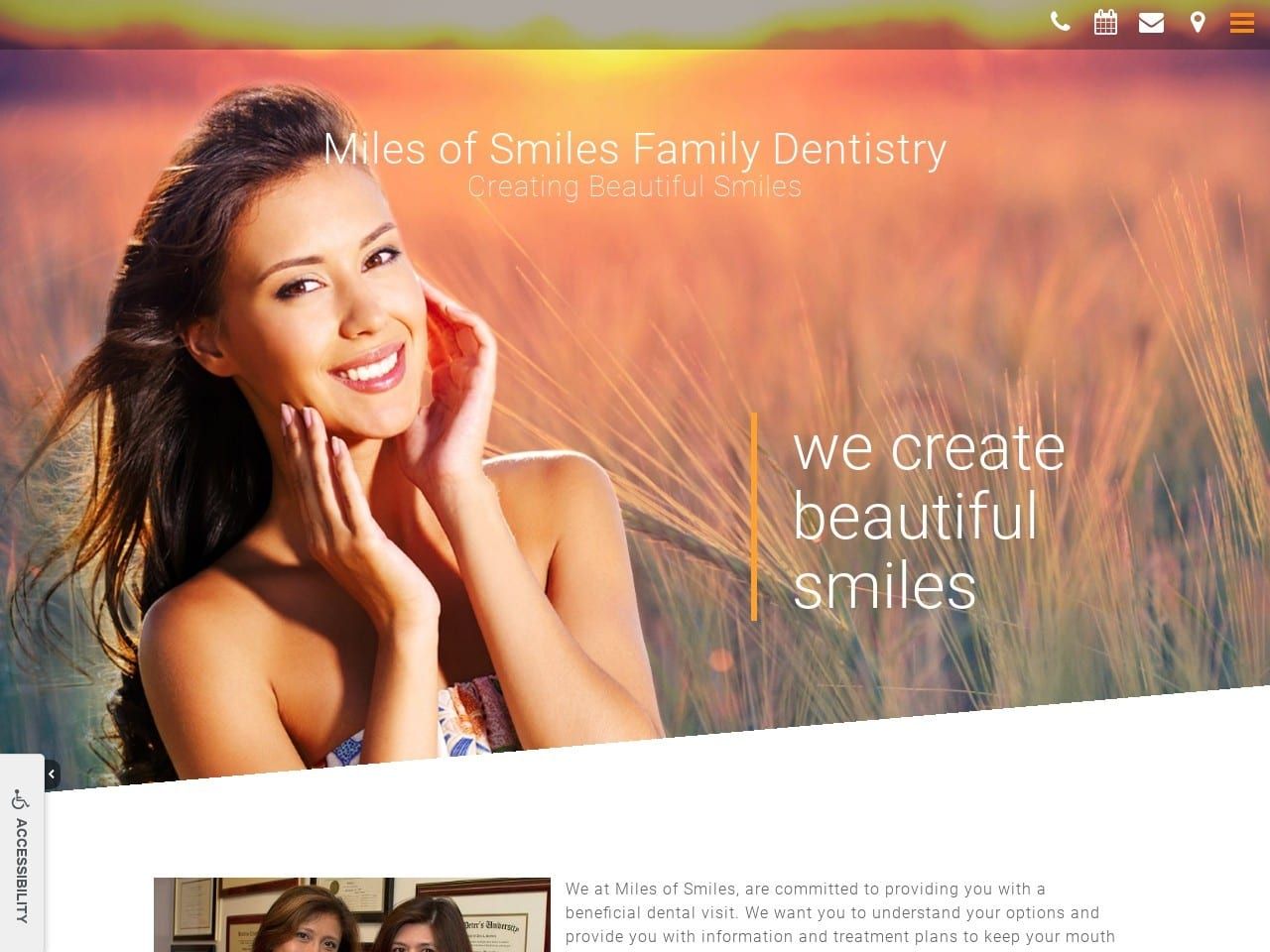 Miles of Smiles Website Screenshot from milesofsmilesnj.com