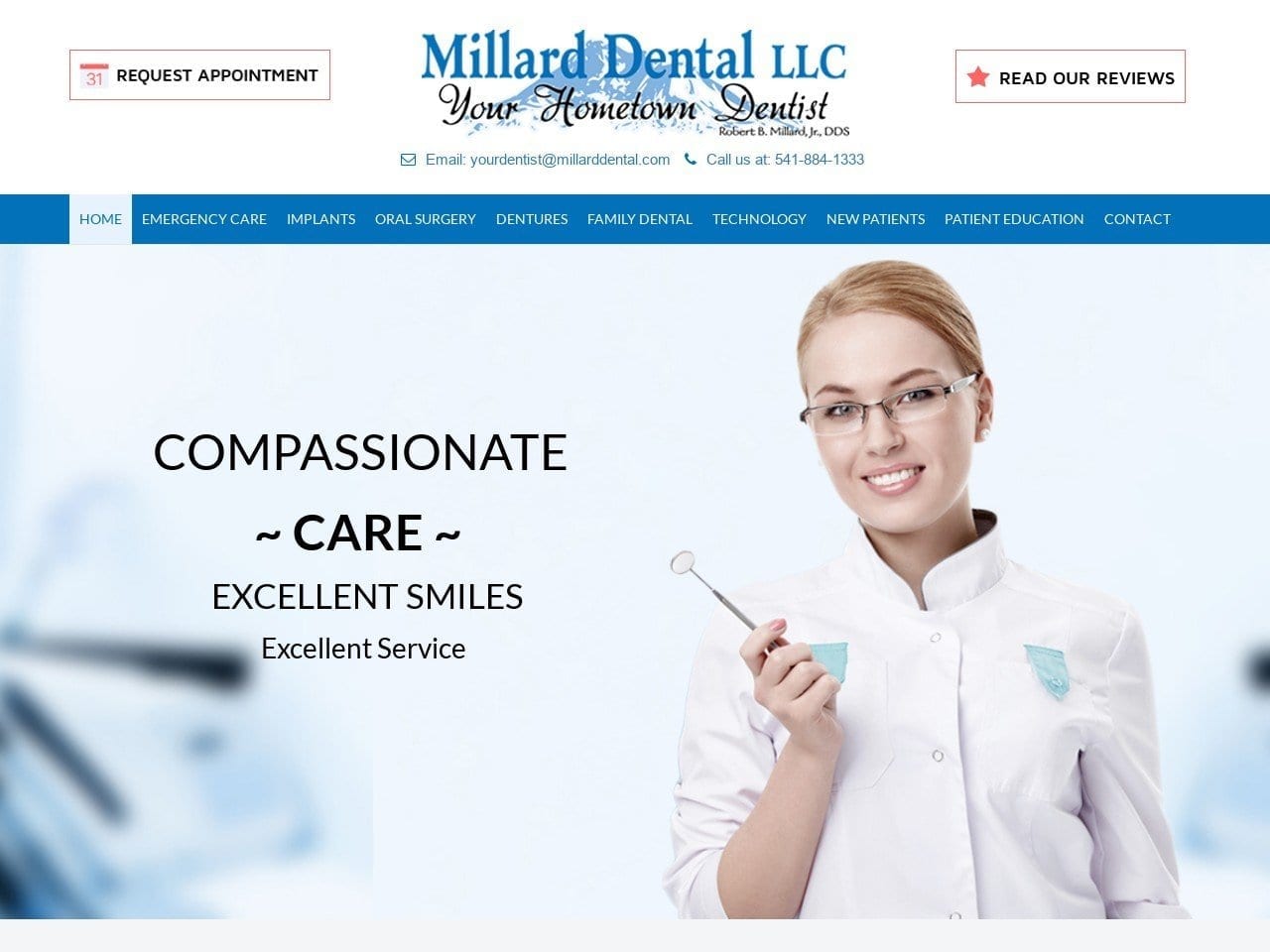 Dr. C E. Chrowl DDS Website Screenshot from millarddental.com