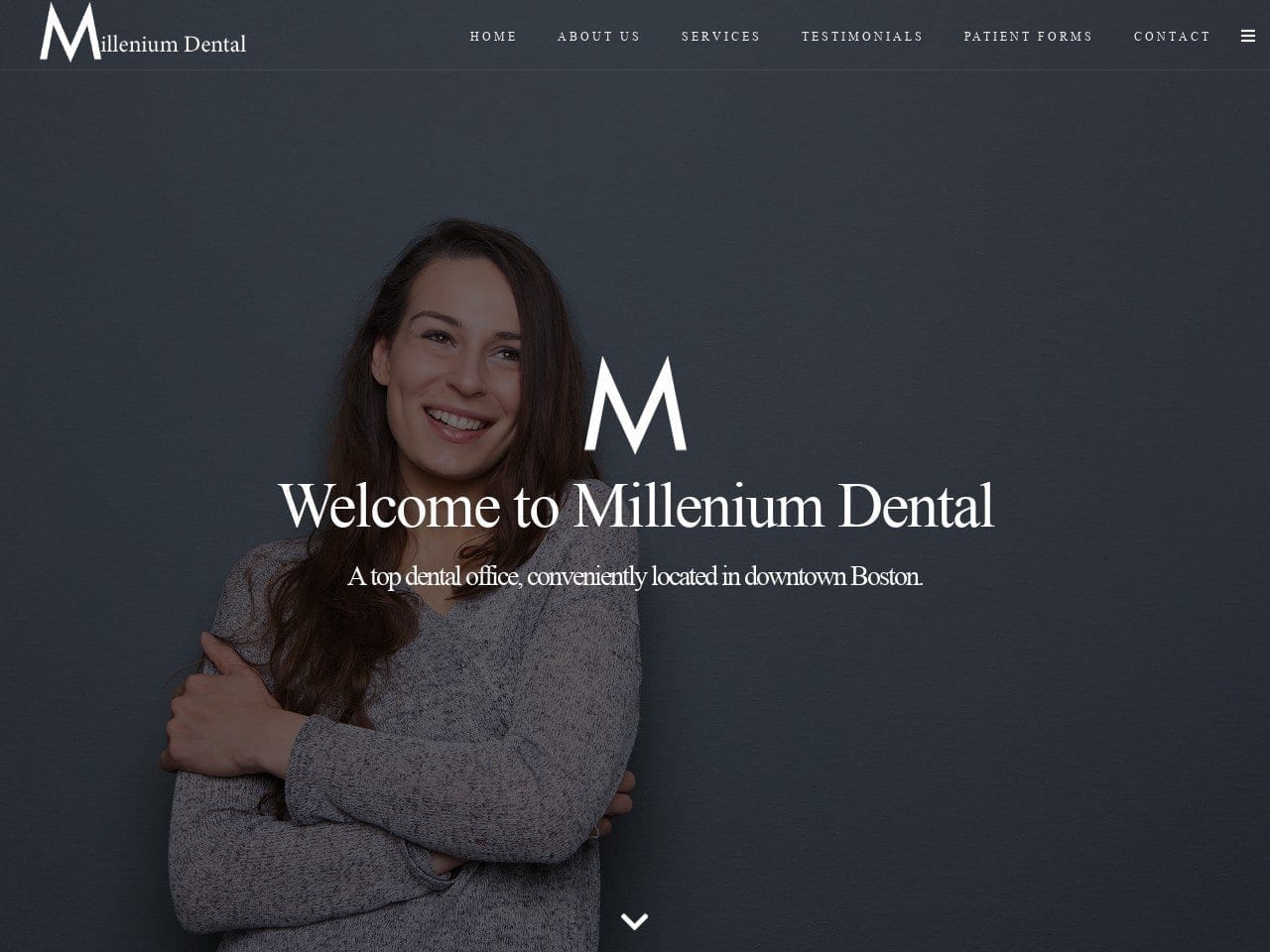 Millennium Dental Website Screenshot from milleniumdental.net