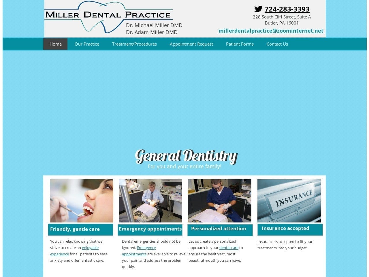 Miller Michael R DDS Website Screenshot from millerdentalpractice.com