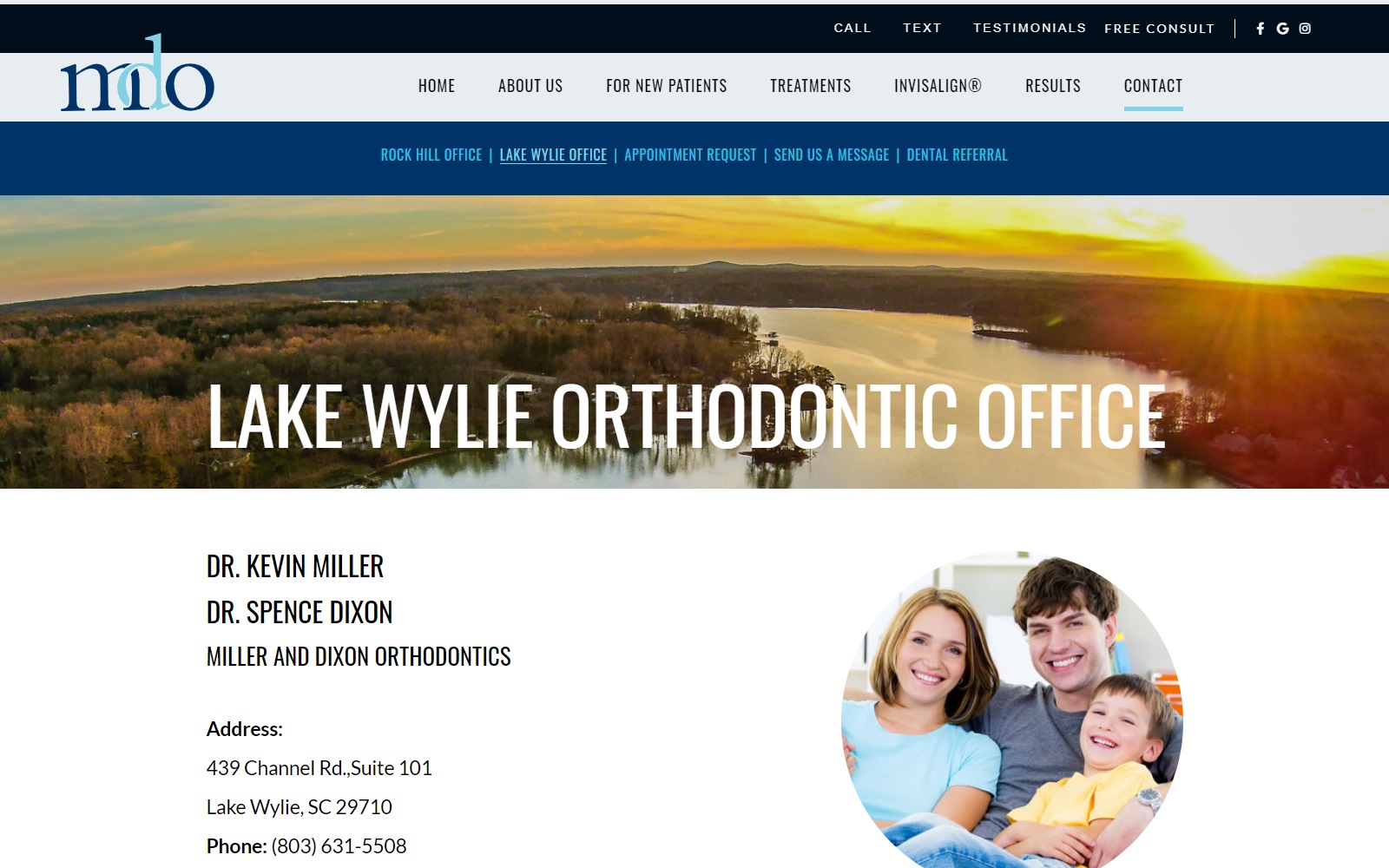 millerdixonortho.com_lake-wylie-office screenshot