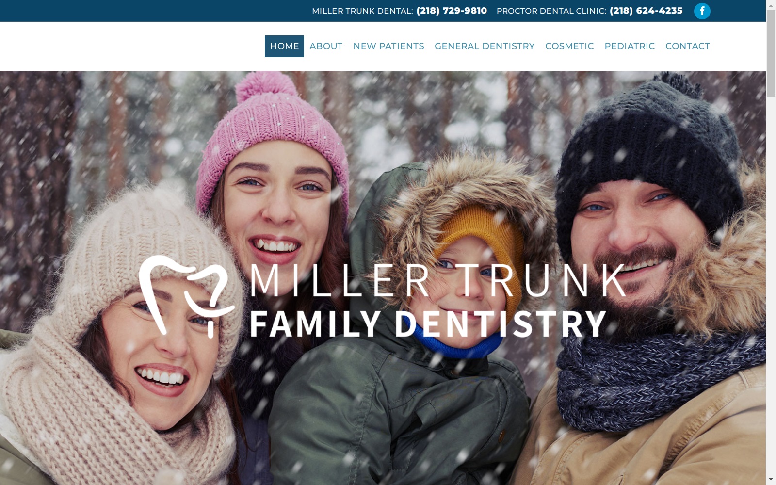 millertrunkfamilydentistry.com screenshot