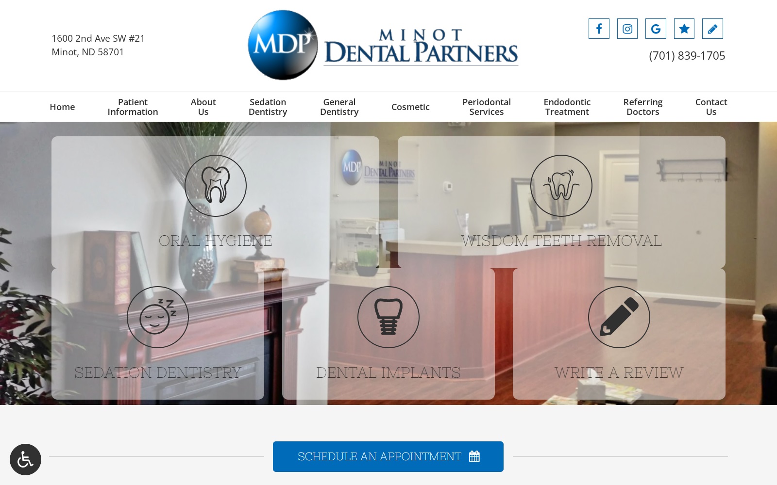 minotdentalpartners.com screenshot