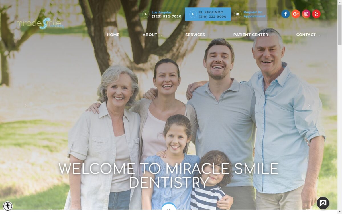 miraclesmiledentistry.com screenshot