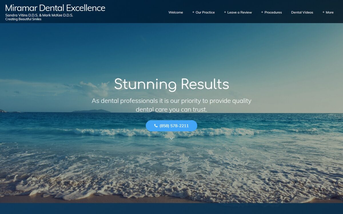 miramardentalexcellence.com screenshot