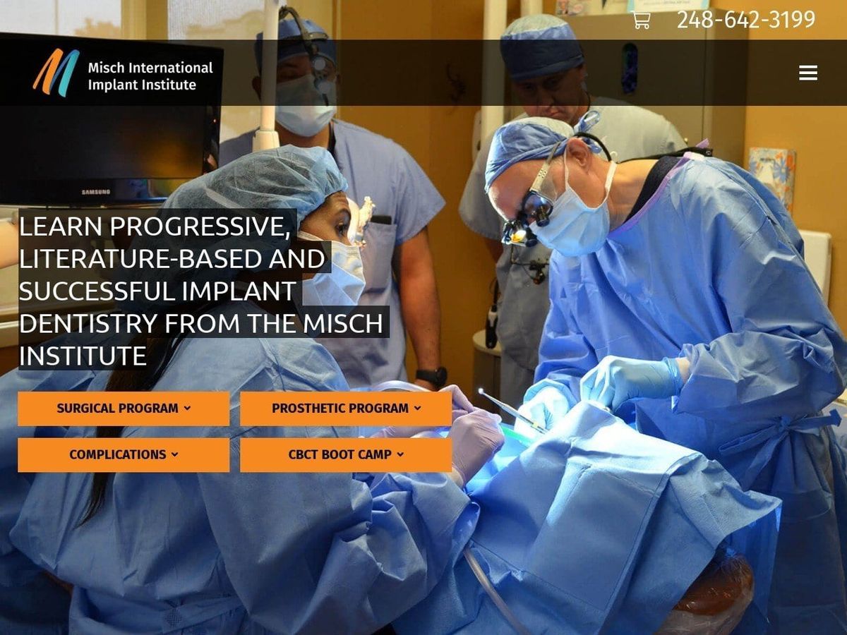Misch Implant Institute Website Screenshot from misch.com