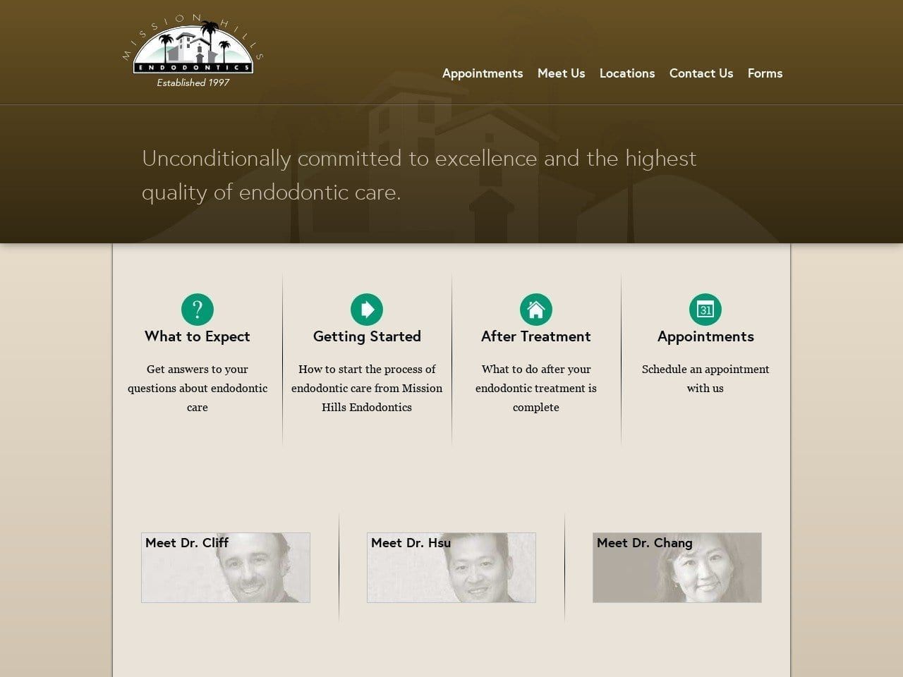 Mission Hills Endodontics Website Screenshot from missionhillsendo.com