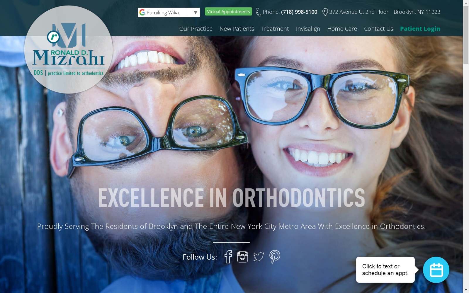 mizrahiorthodontics.com screenshot