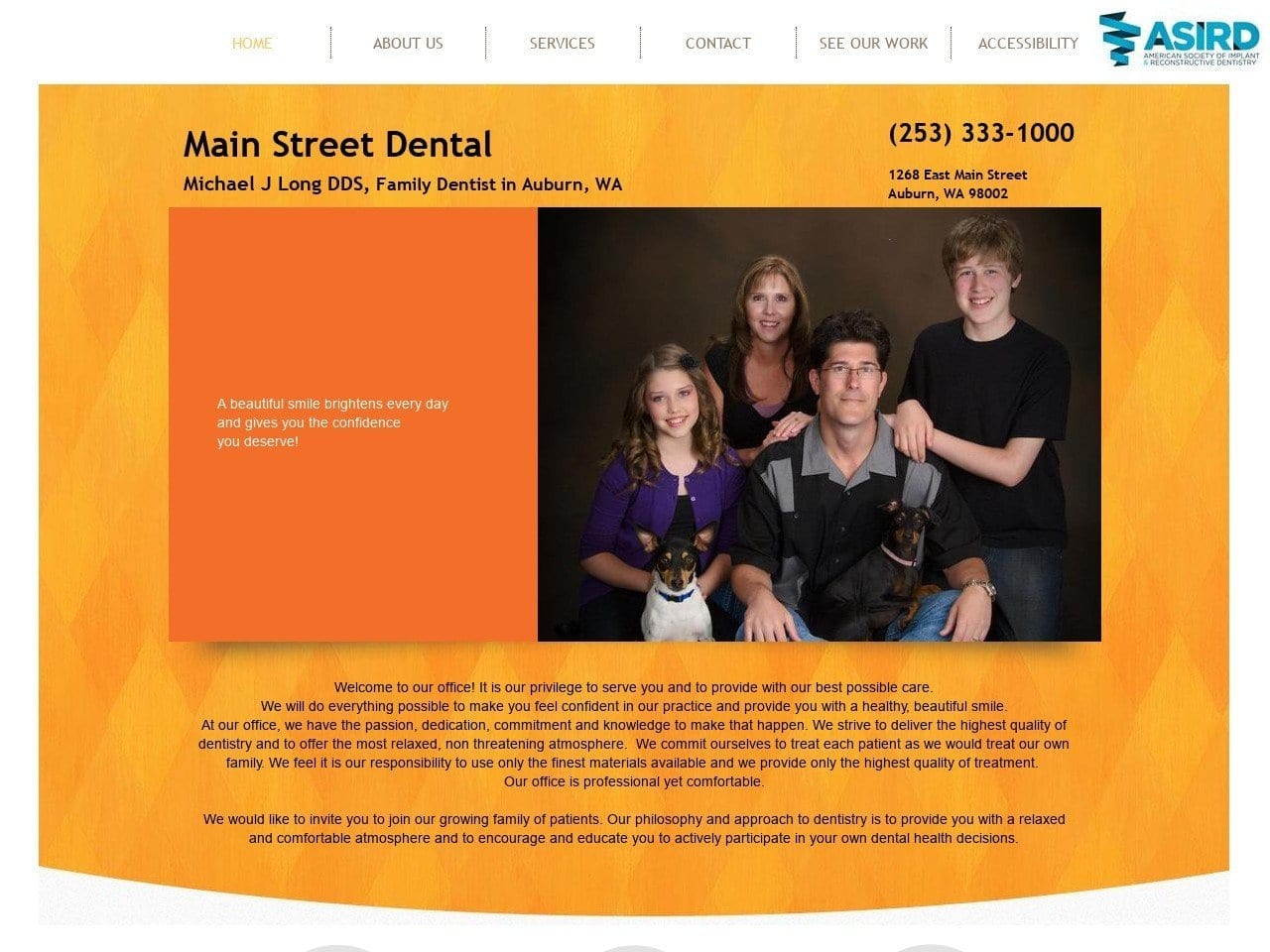 Long Michael J DDS Website Screenshot from mjlongdds.com