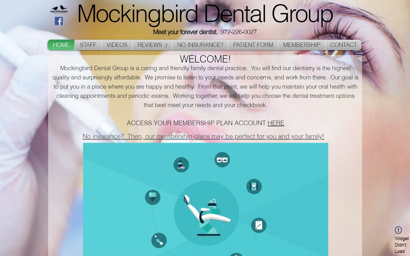 mockingbirddentalgroup.com screenshot