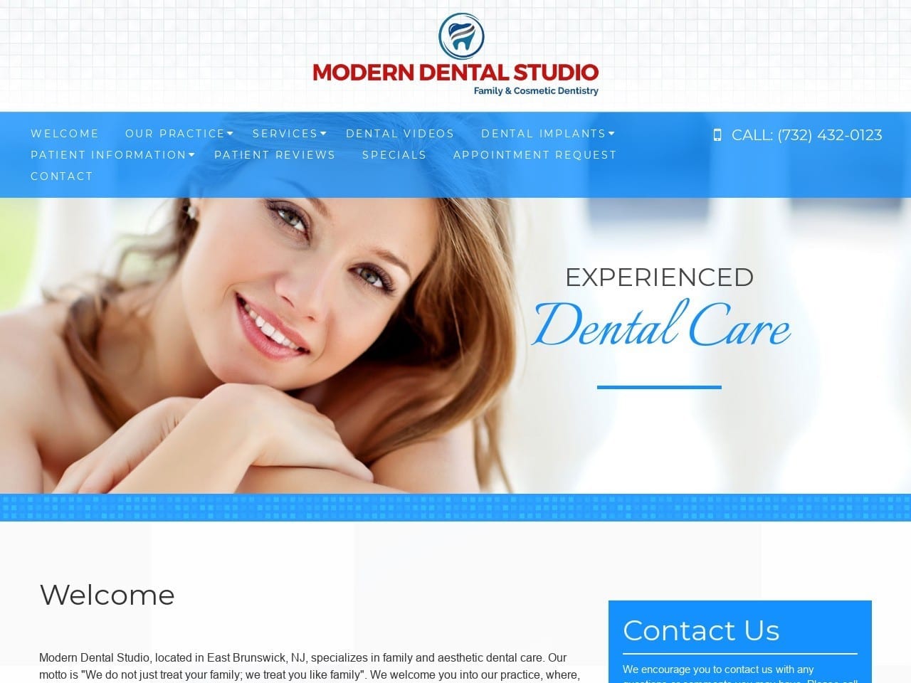 Modern Dental Studio Website Screenshot from moderndentalstudio.com