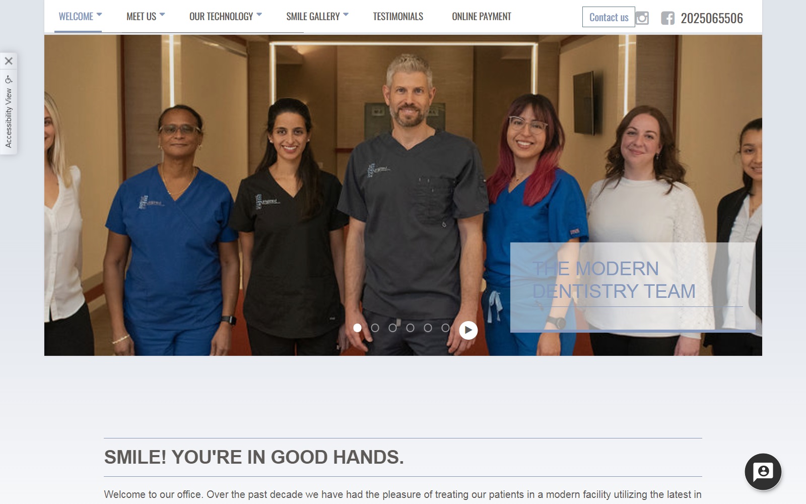 moderndentistrydc.com screenshot