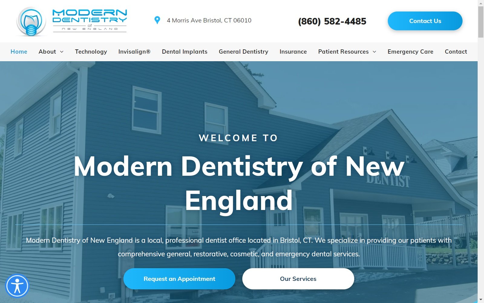 moderndentistryne.com screenshot