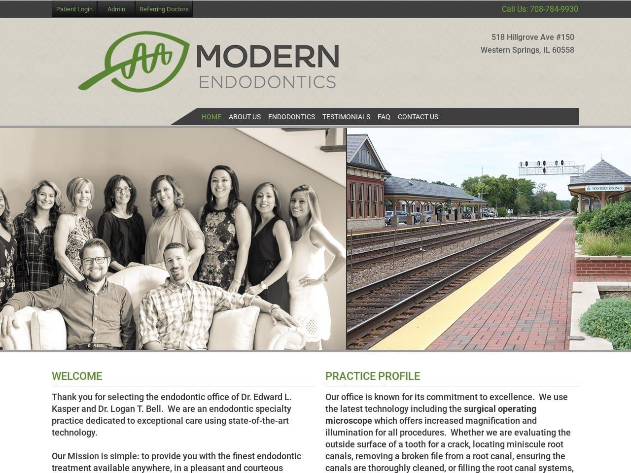 Modern Endodontics Website Screenshot from modernendo.com