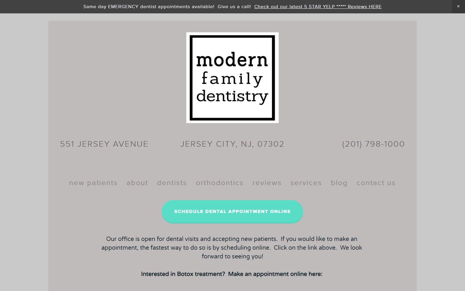 modernfamilydentistryjc.com screenshot