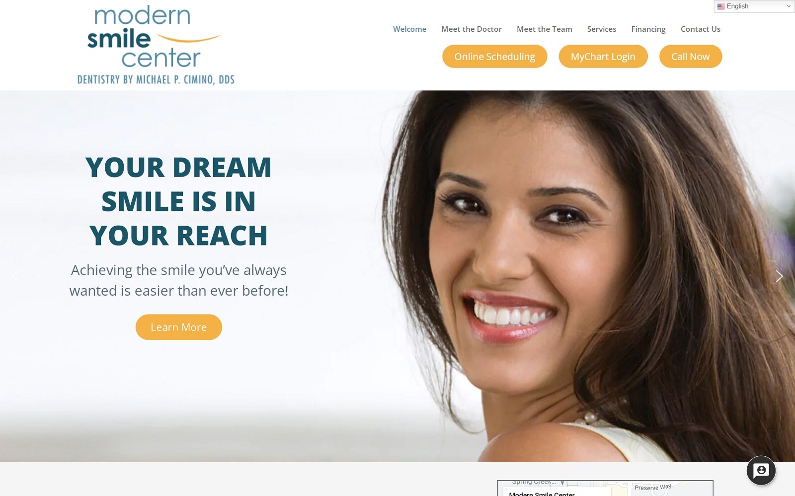 modernsmilecenter.com screenshot