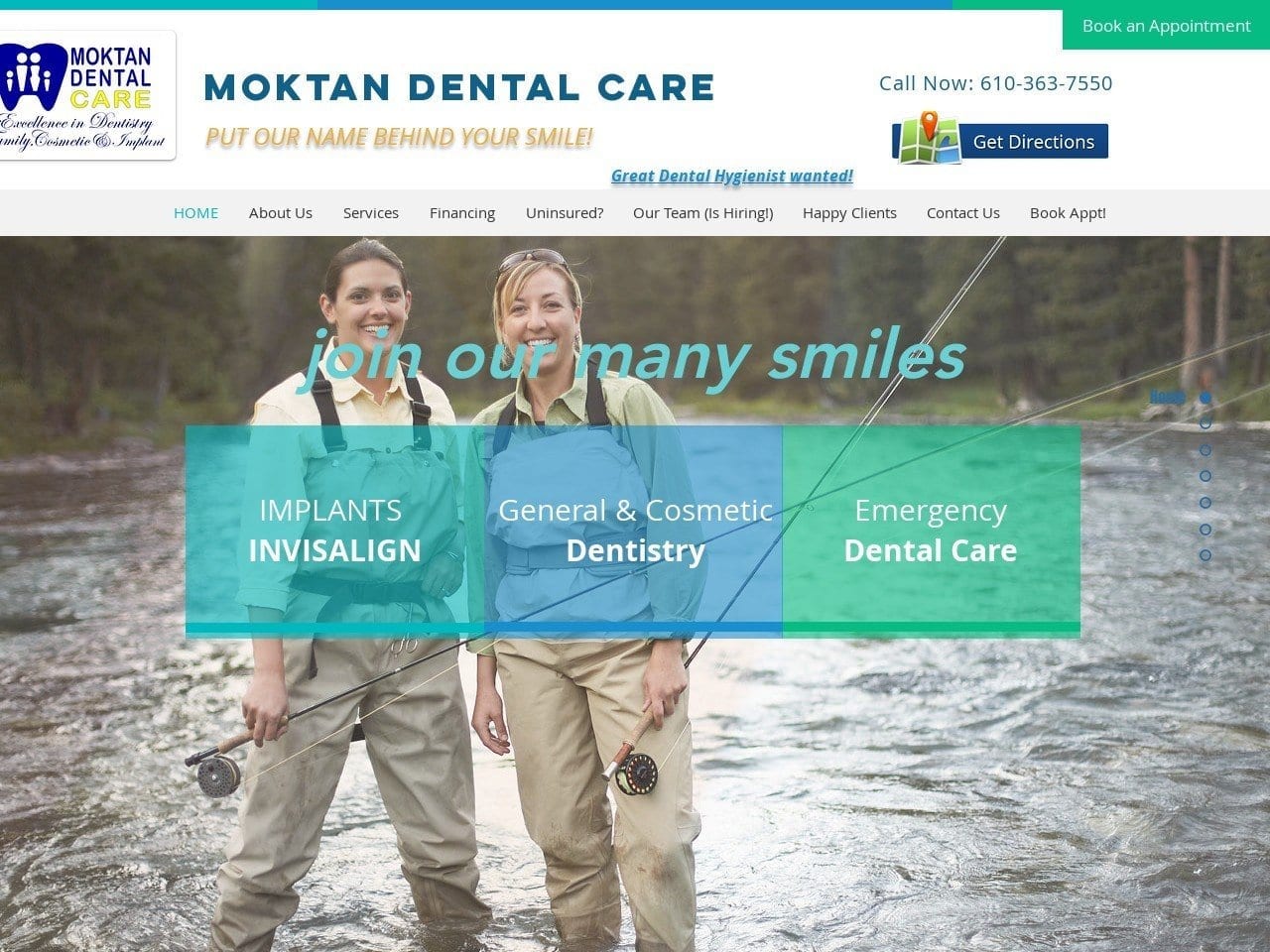 Moktan Dental Care Website Screenshot from moktandental.com