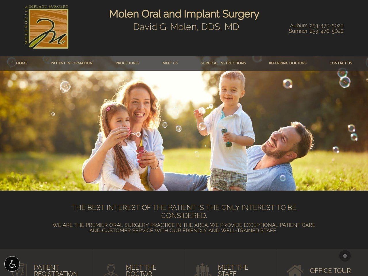 Molen Oral & Facial Surgery Website Screenshot from molensurgery.com