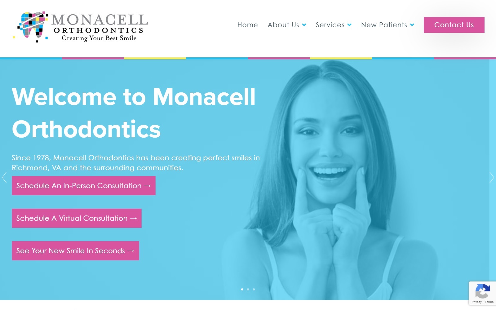 monacellorthodontics.com screenshot