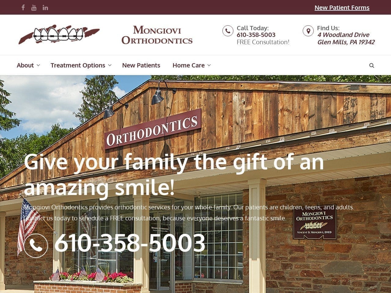 Mongiovi Orthodontics Website Screenshot from mongioviortho.com