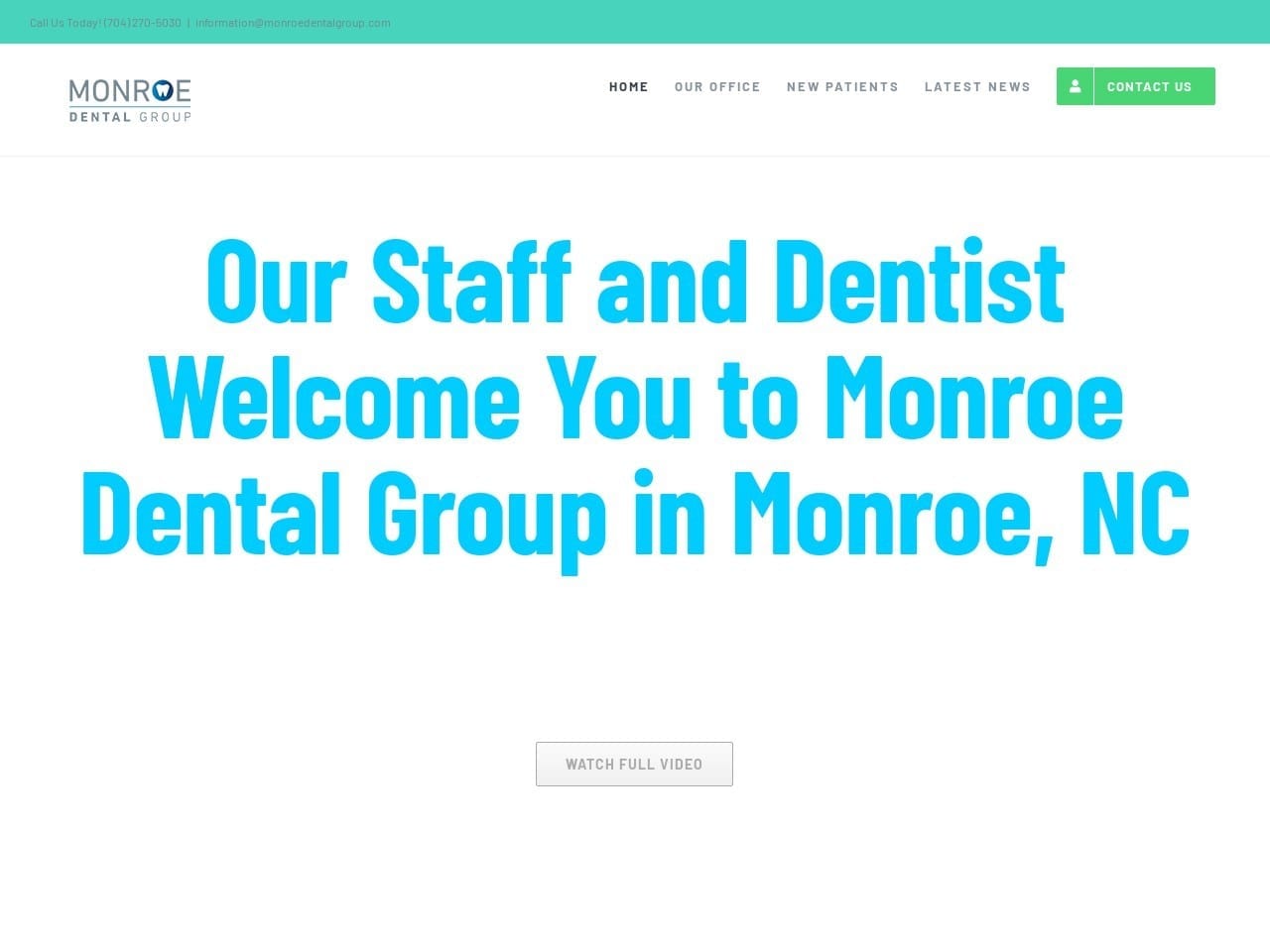 Monroe Dental Group Website Screenshot from monroedentalgroup.com