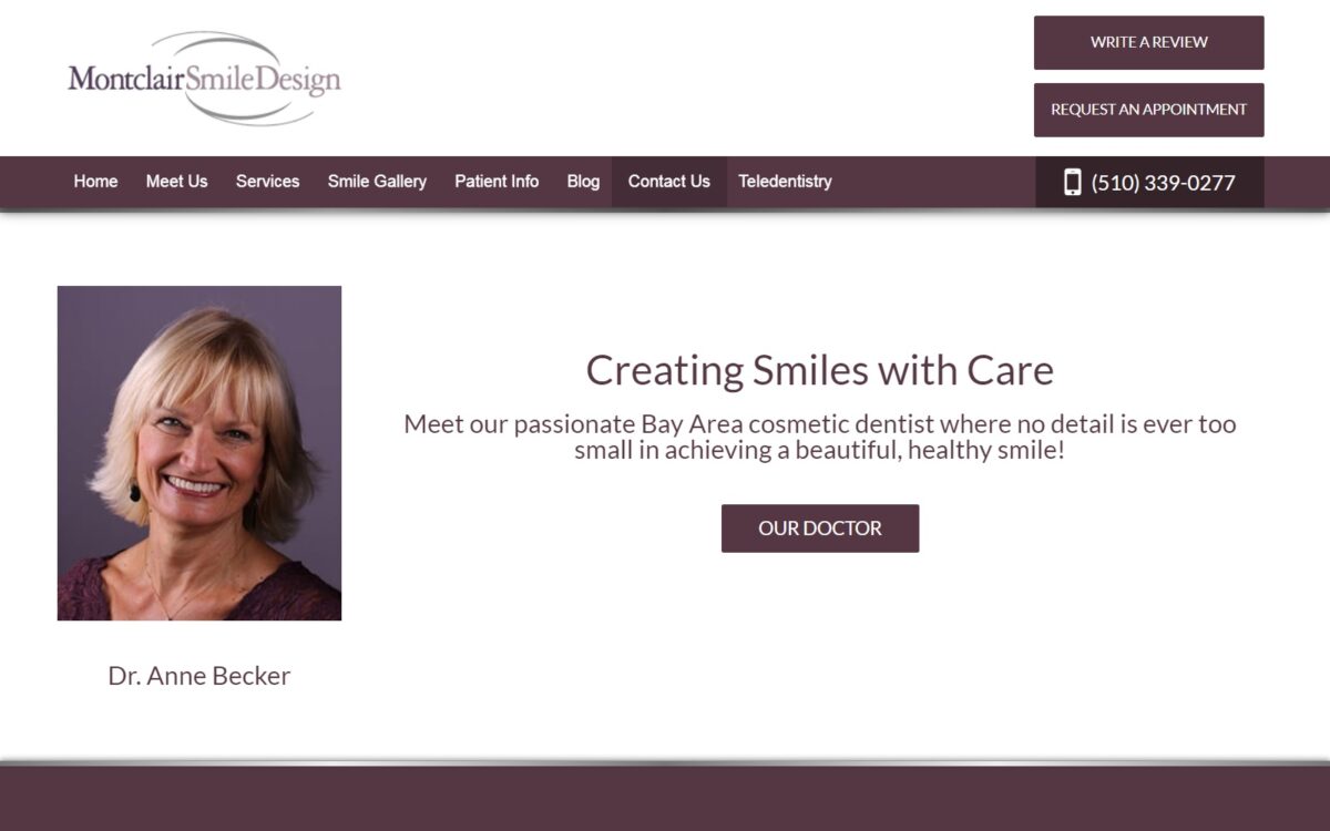 montclairsmiledesign.com screenshot