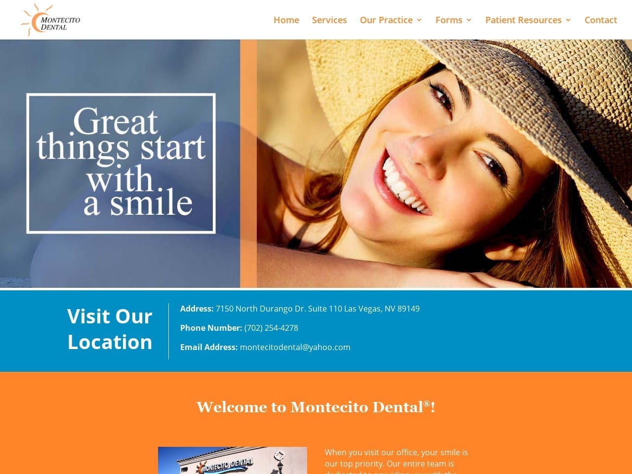 Montecito Dental Website Screenshot from montecitodental-lasvegas.com