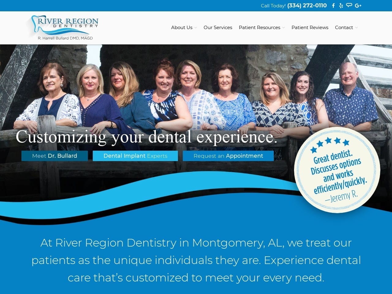 R Harrell Bullard DMD Website Screenshot from montgomerydentist.com