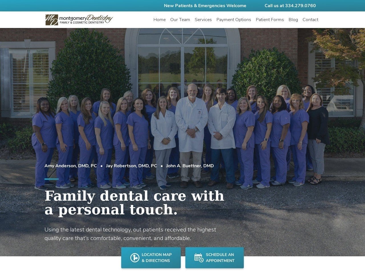 Montgomery Dentistry Anderson Amy M DDS Website Screenshot from montgomerydentistry.com