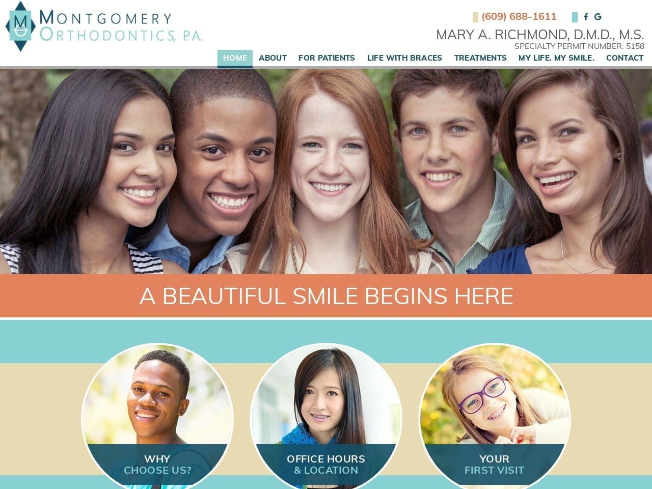 Montgomery Orthodontics PA Website Screenshot from montgomeryortho.com