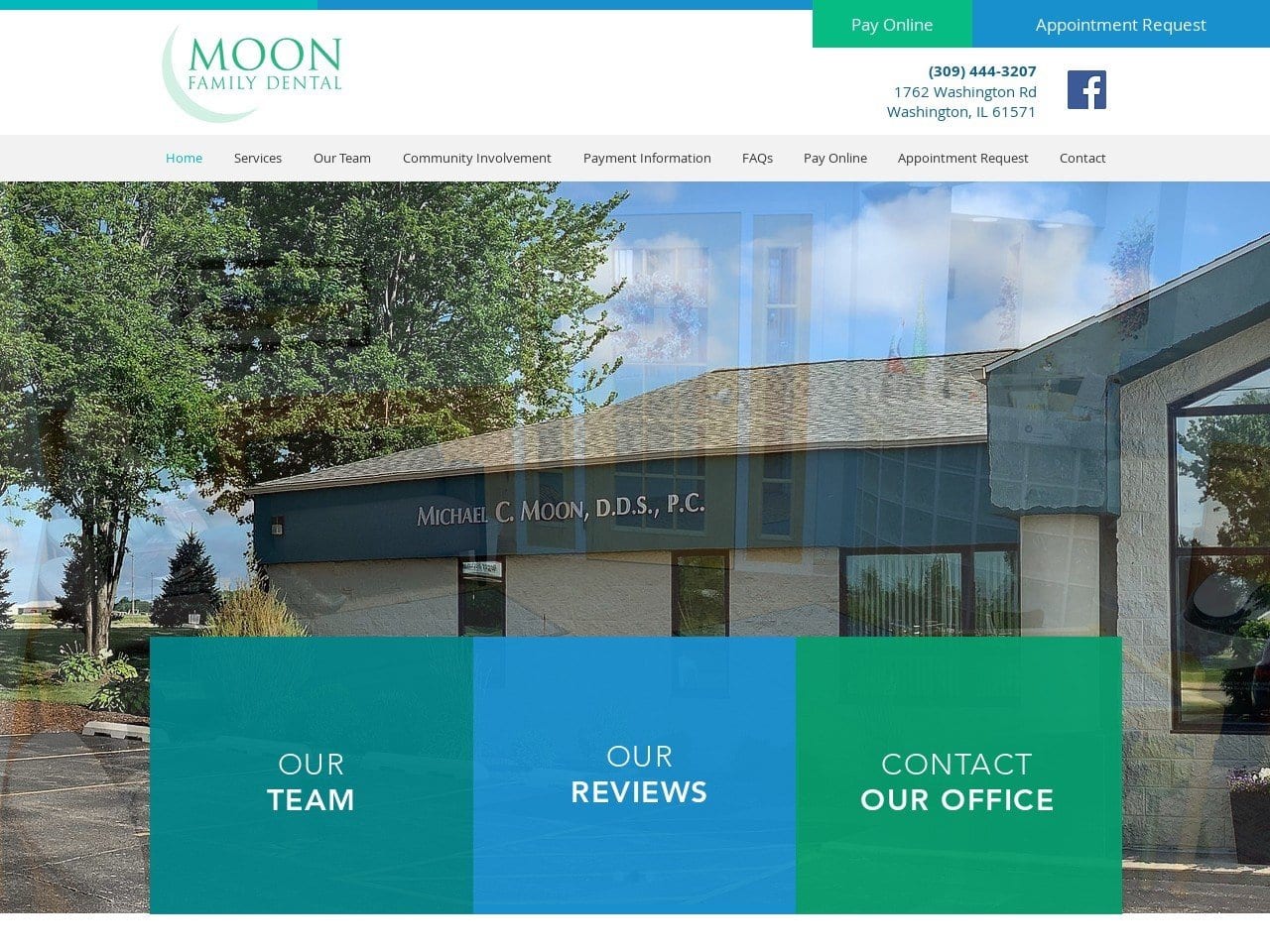 Dr. Michael C. Moon DDS Website Screenshot from moonfamilydental.com