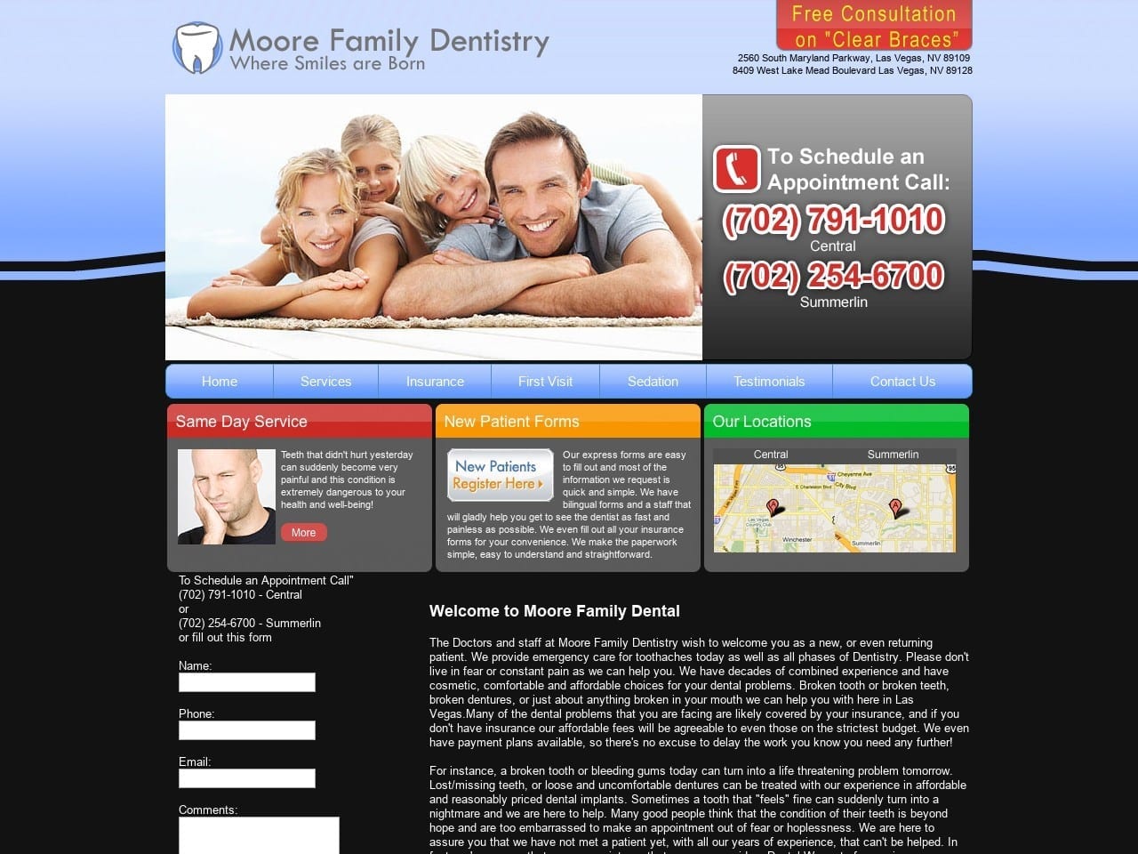 Moore Family Dentistry Moore David DDS Website Screenshot from moorefamilydentistry.com