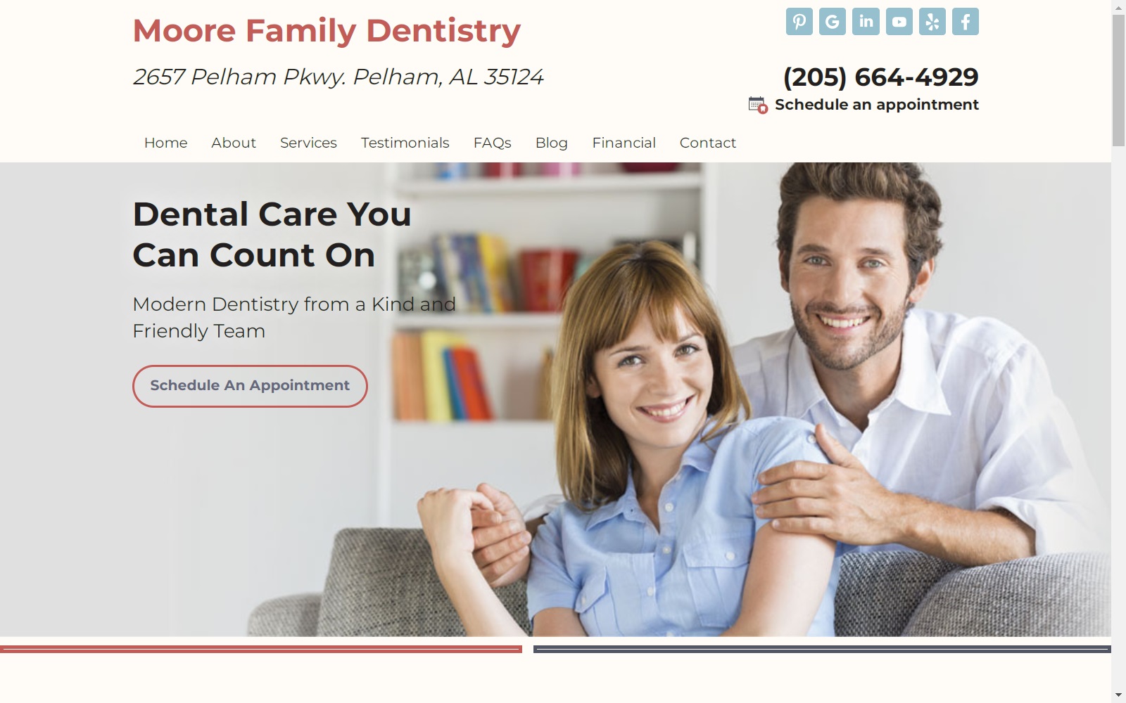 moorefamilydentistrypelham.com screenshot