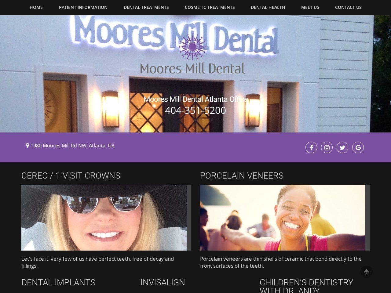 Dr. James Soteres D.M.D. Website Screenshot from mooresmilldental.com