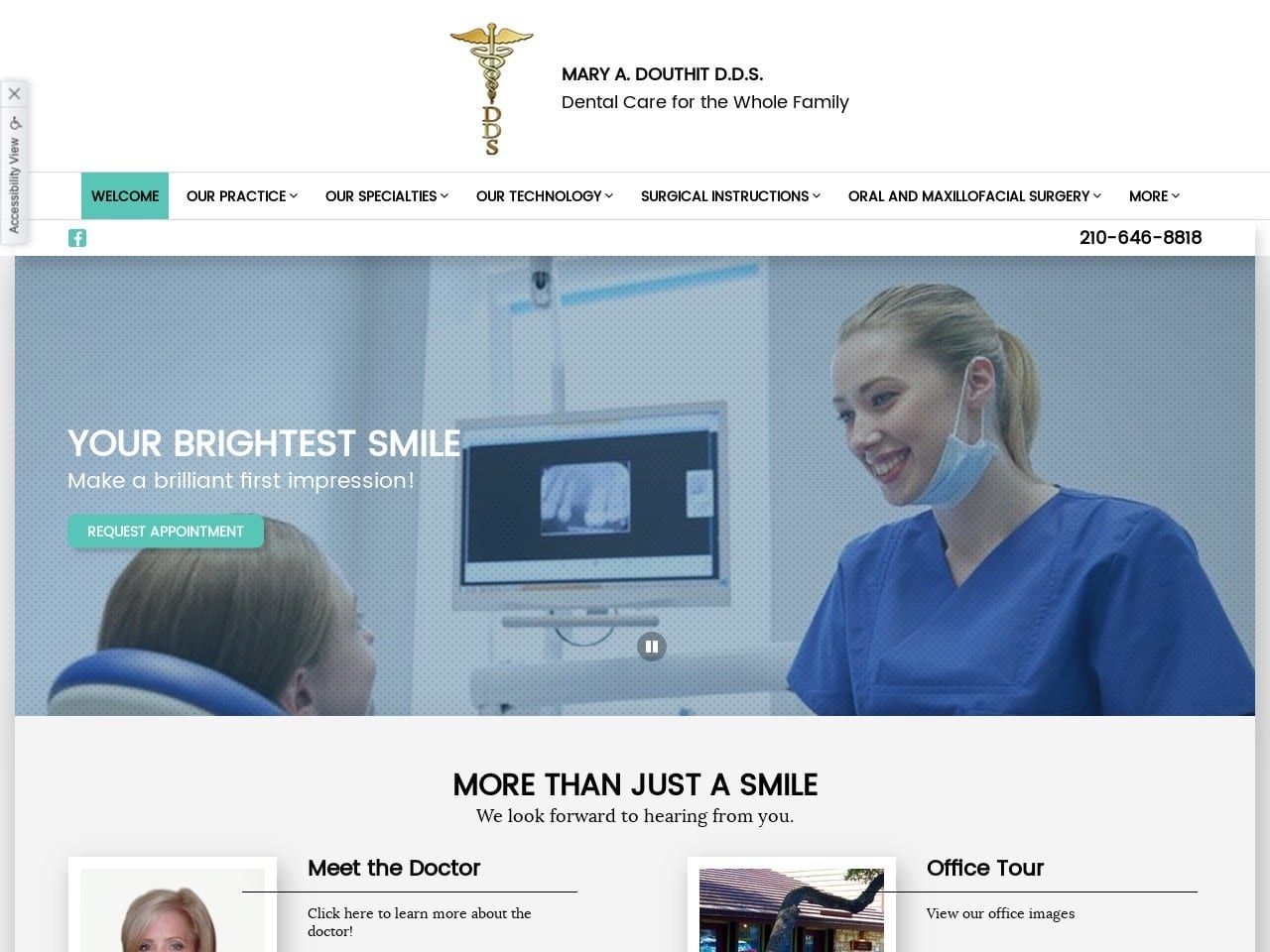 Dr. Mary A. Douthit DDS Website Screenshot from morethanjustasmile.com