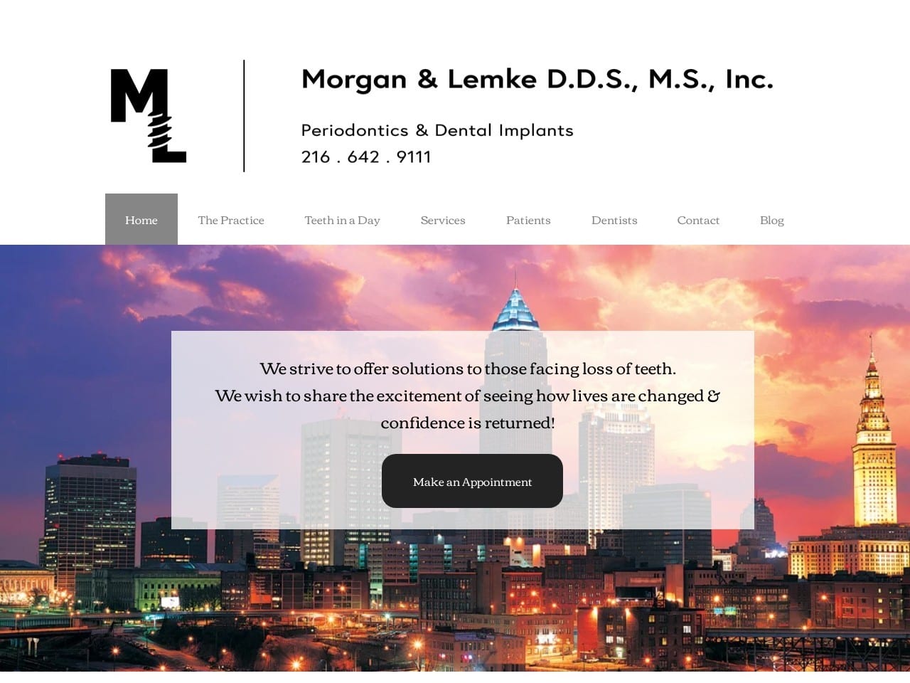 Michael H. Morgan D.D.S. M.S. Website Screenshot from morgandentalimplants.com