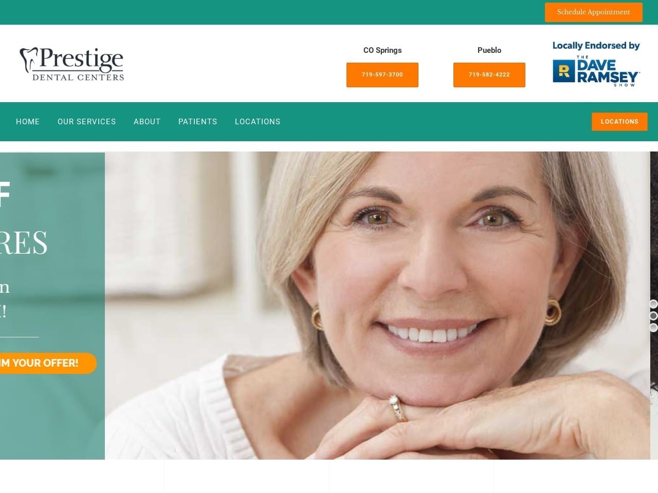 Dr. Sterling Rogers DDS Website Screenshot from morganrogersdental.com