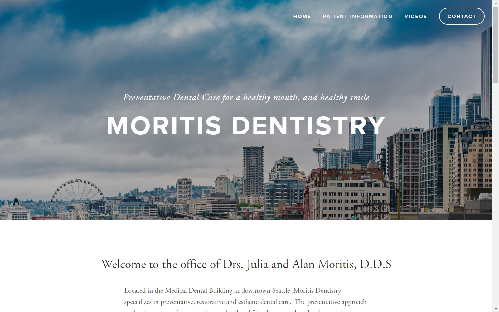 moritisdentistry.com screenshot