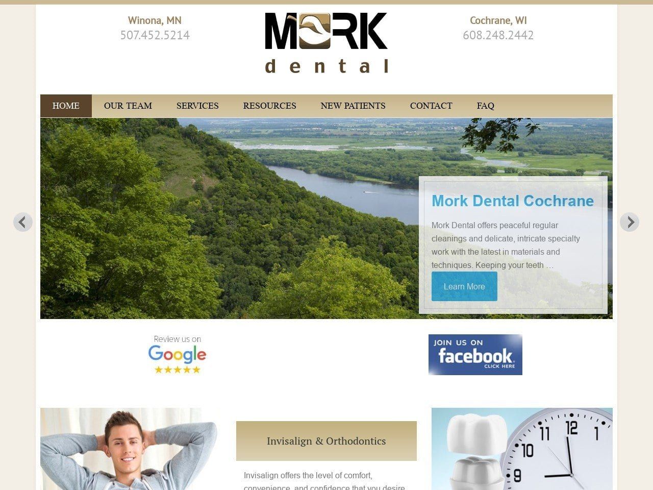 Mork Dental Website Screenshot from morkdental.com